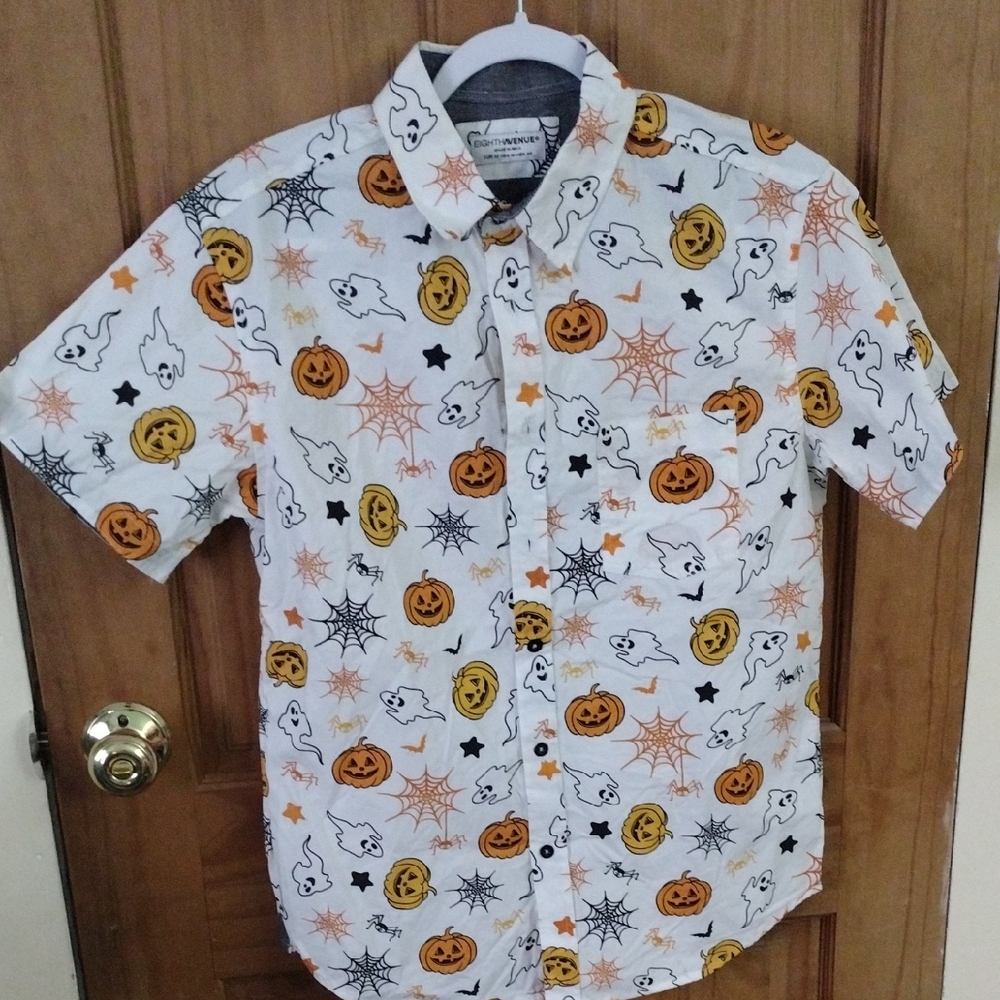 Men's Eighth Avenue Medium Halloween Button Down Shirt